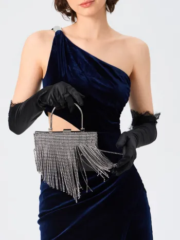 POCHETTE CON NAPPE DI STRASS
