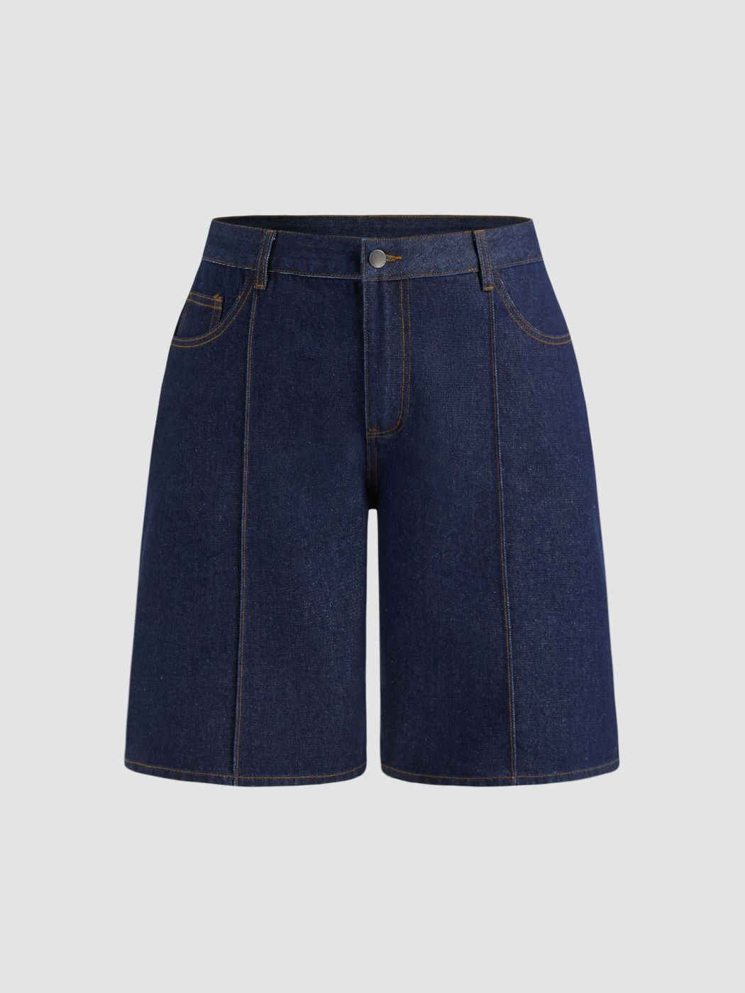 Cider Denim Mid Rise Bermuda Jorts Curve & Plus