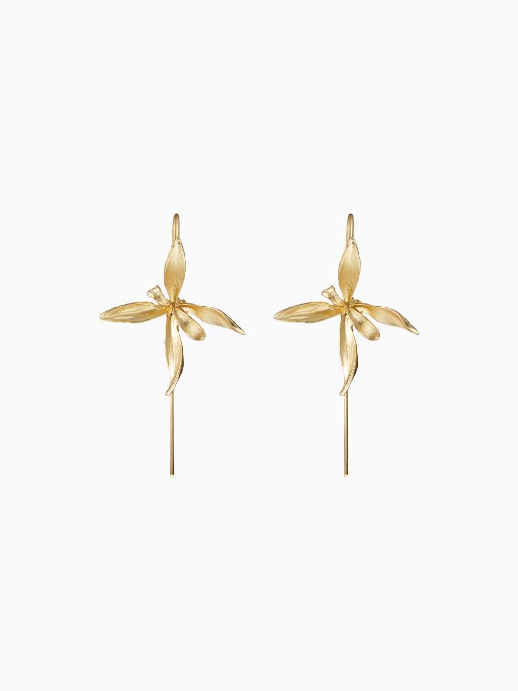 IRIS FLOWER HOOP EARRINGS