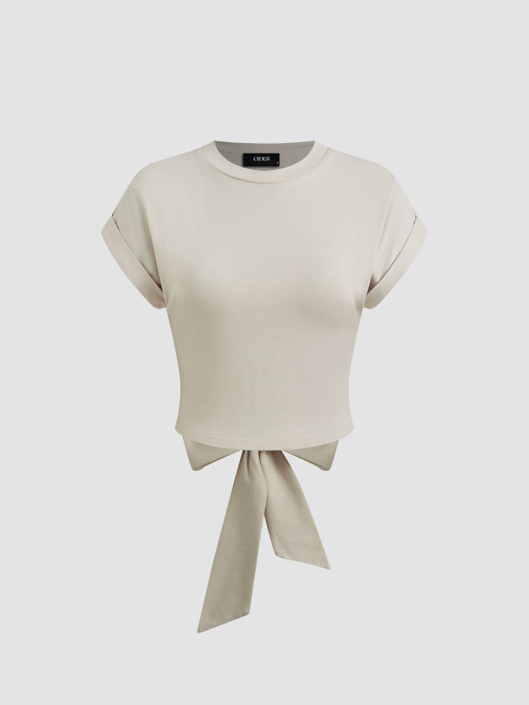 100% Cotton Cut Out Bowknot Crop Top