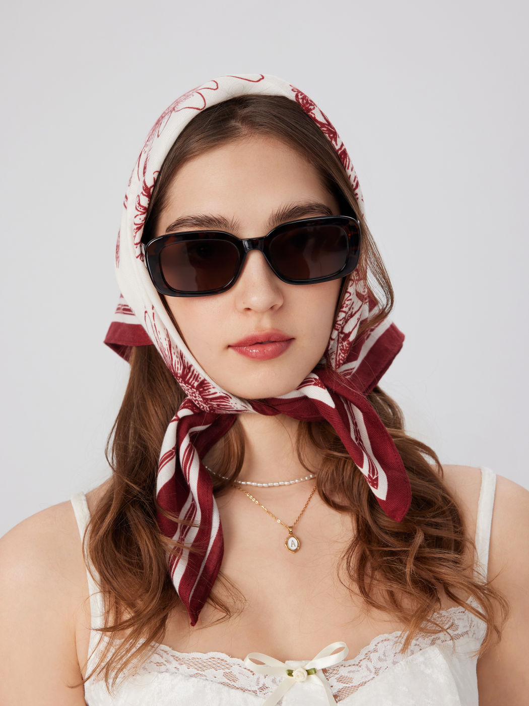 FLORAL SQUARE HEADSCARF