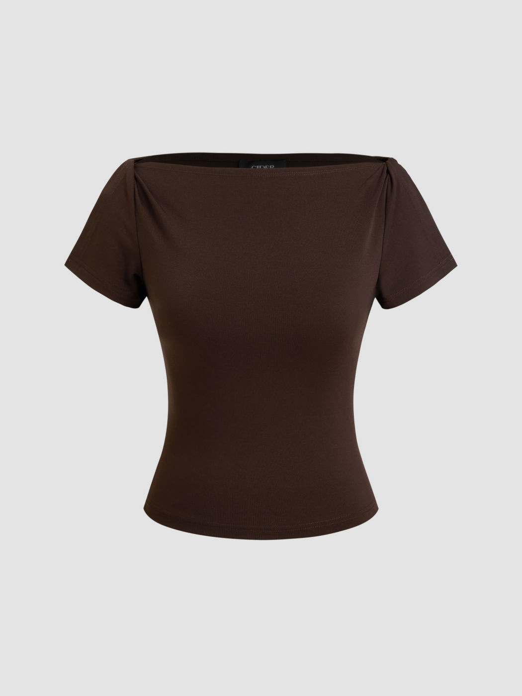 Boat Neck Twist Split Sleeve Top