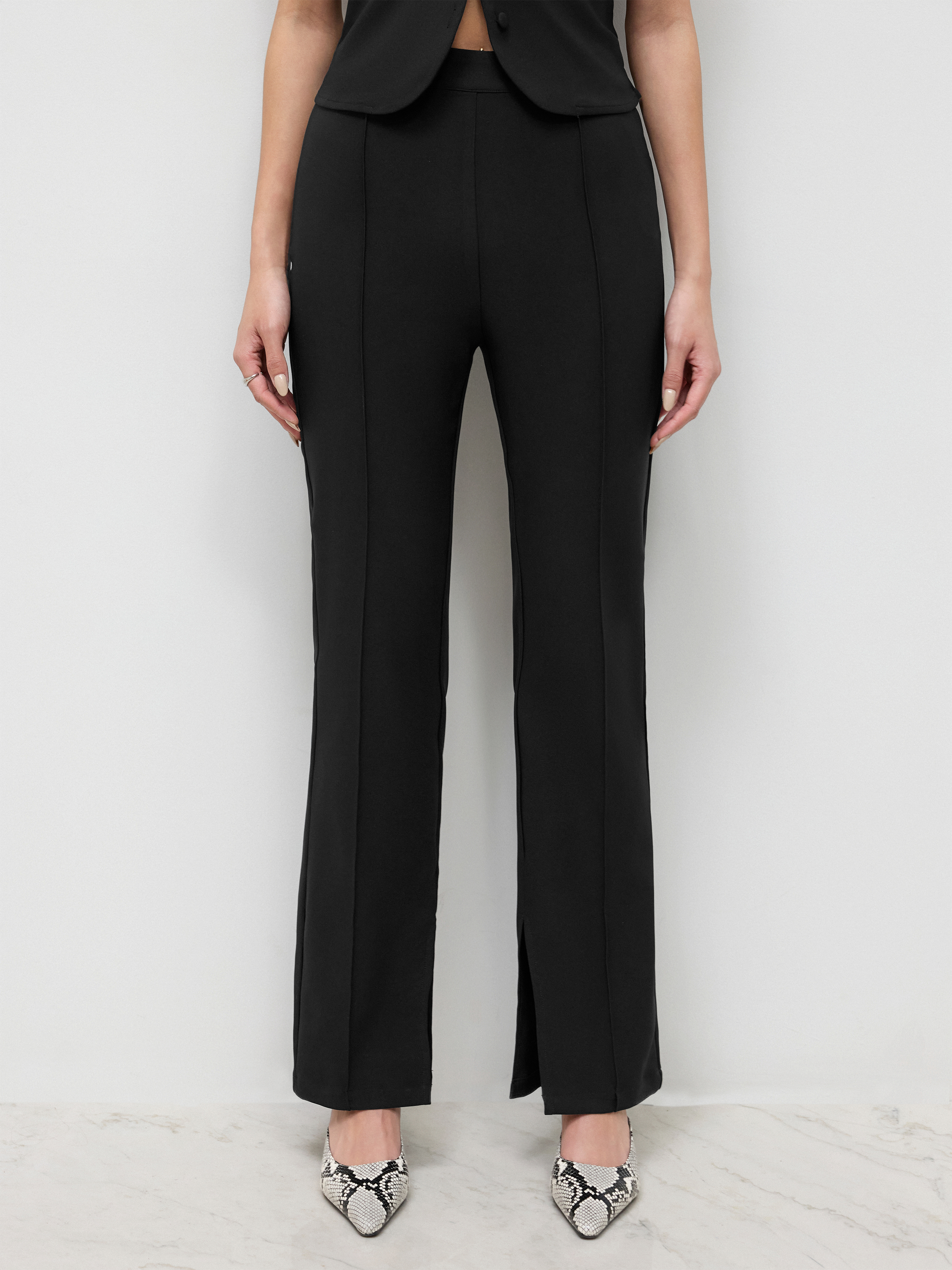 パンツ GLITTY TWEED FLARE EASY TROUSERS LIDNM（リドム）の「LIGHT TWEED EASY TROUSERS（その他パンツ