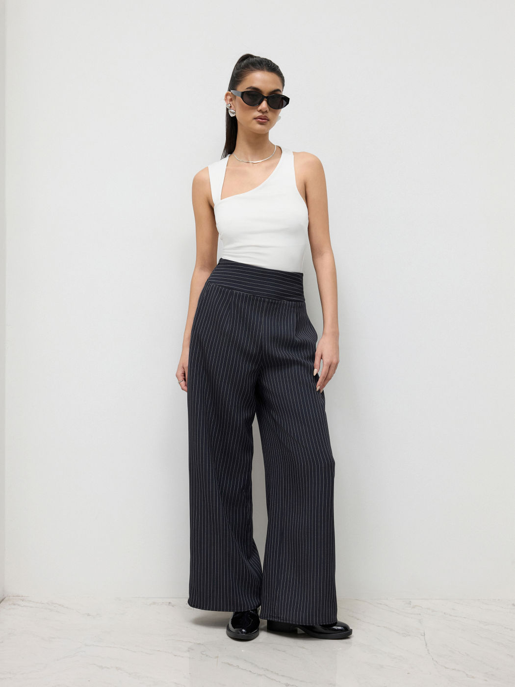 Asymmetrical Neck Tank Top
