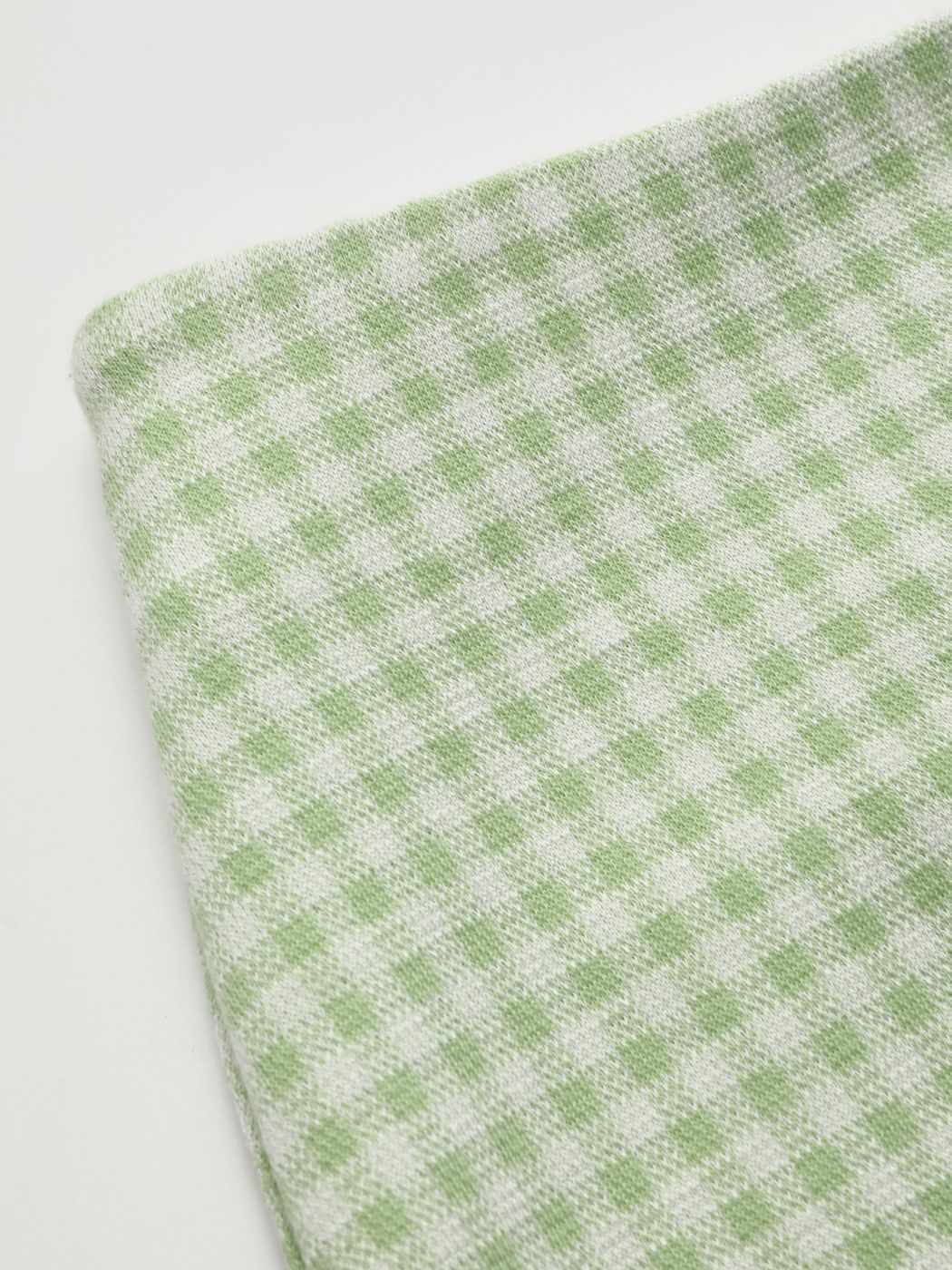 Mid Rise Gingham Split Mini Skirt