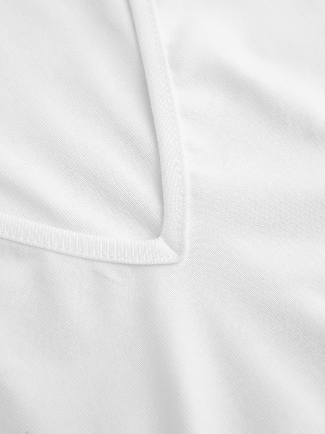 Cotton-blend V-neck Ruched Tank Top