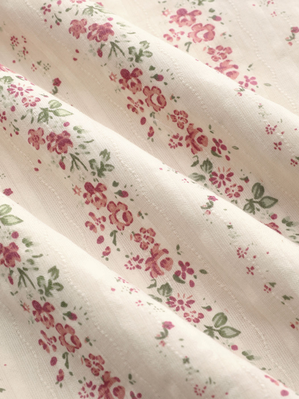 Cotton V-neck Floral Shirred Maxi Dress