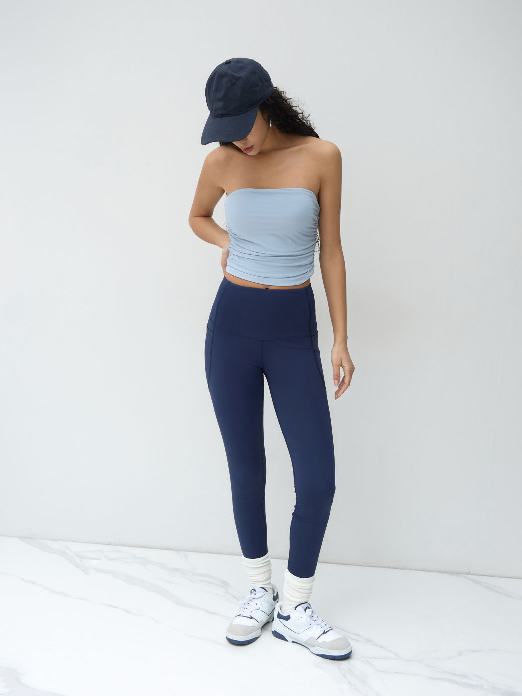 Bandeau Ruched Crop Top
