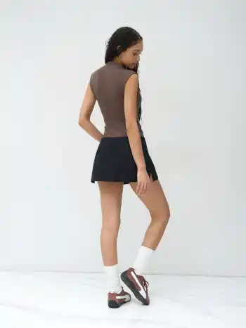 Cotton Low Rise Split Skort