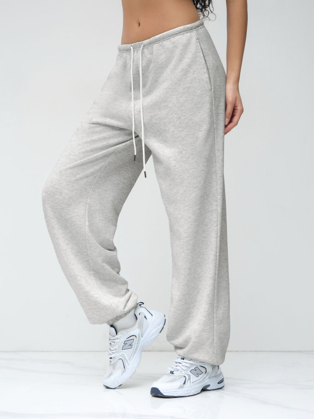 Low Rise Solid Drawstring Active Trousers