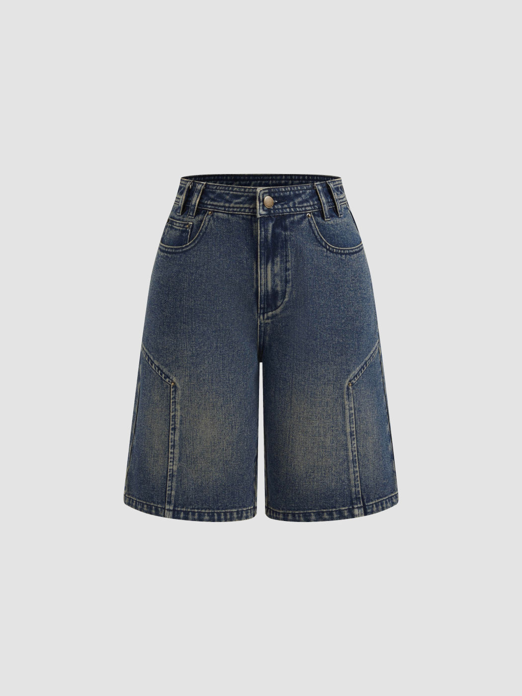 Cider Denim Mid Rise Pocket Bermuda Jorts