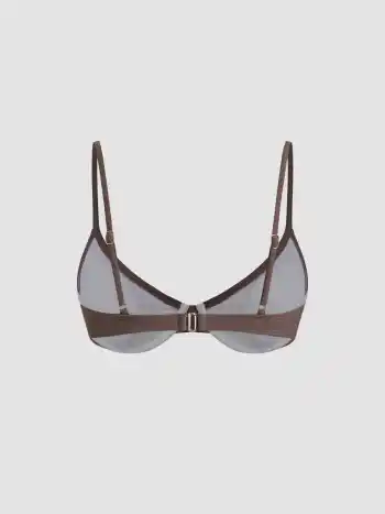 Bikini-Oberteil mit V-Ausschnitt und Bügelsupport
