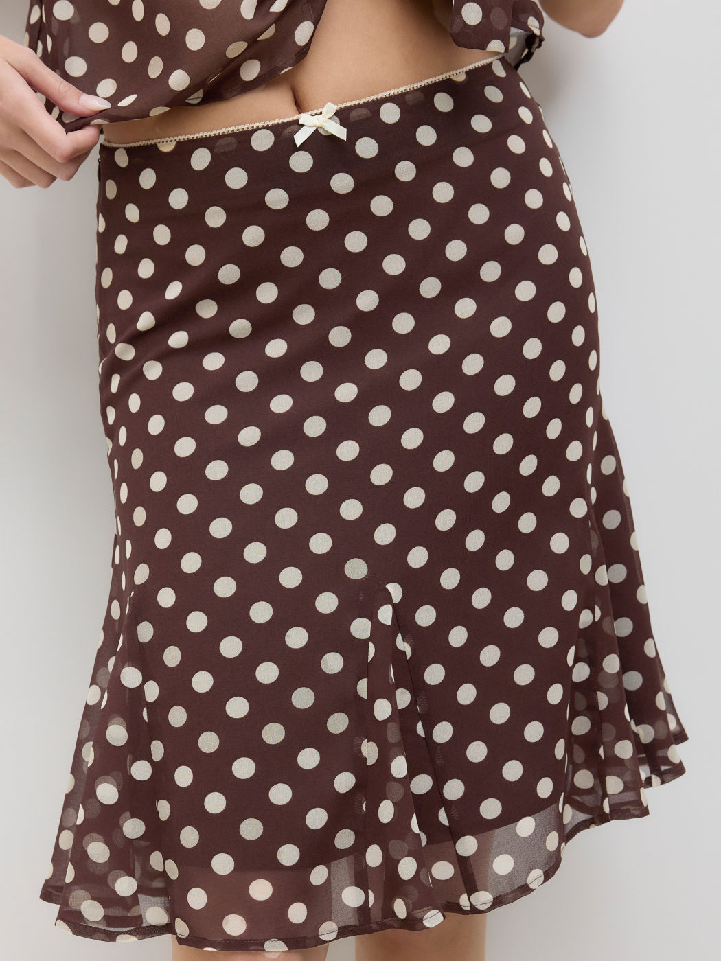 Netzstoff-Tiefbund-Polka-Dot-Bows-Mermaid-Rock