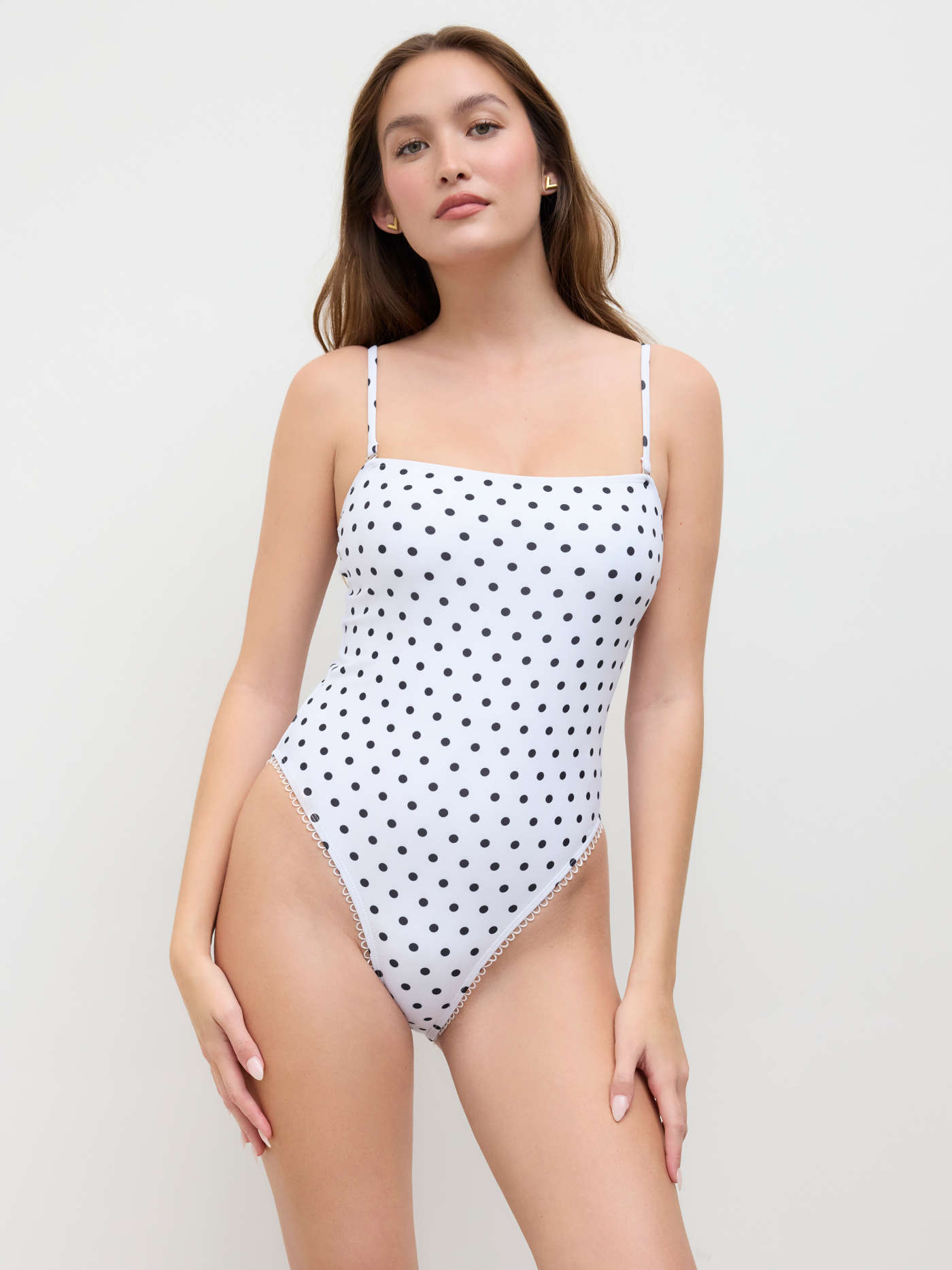 Shaping Polka Dot One Piece Swimsuit