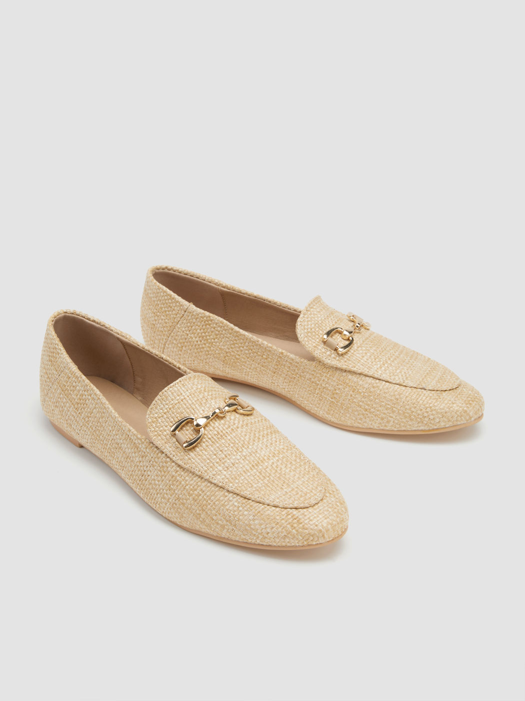 WOVEN BUCKLE LOAFERS