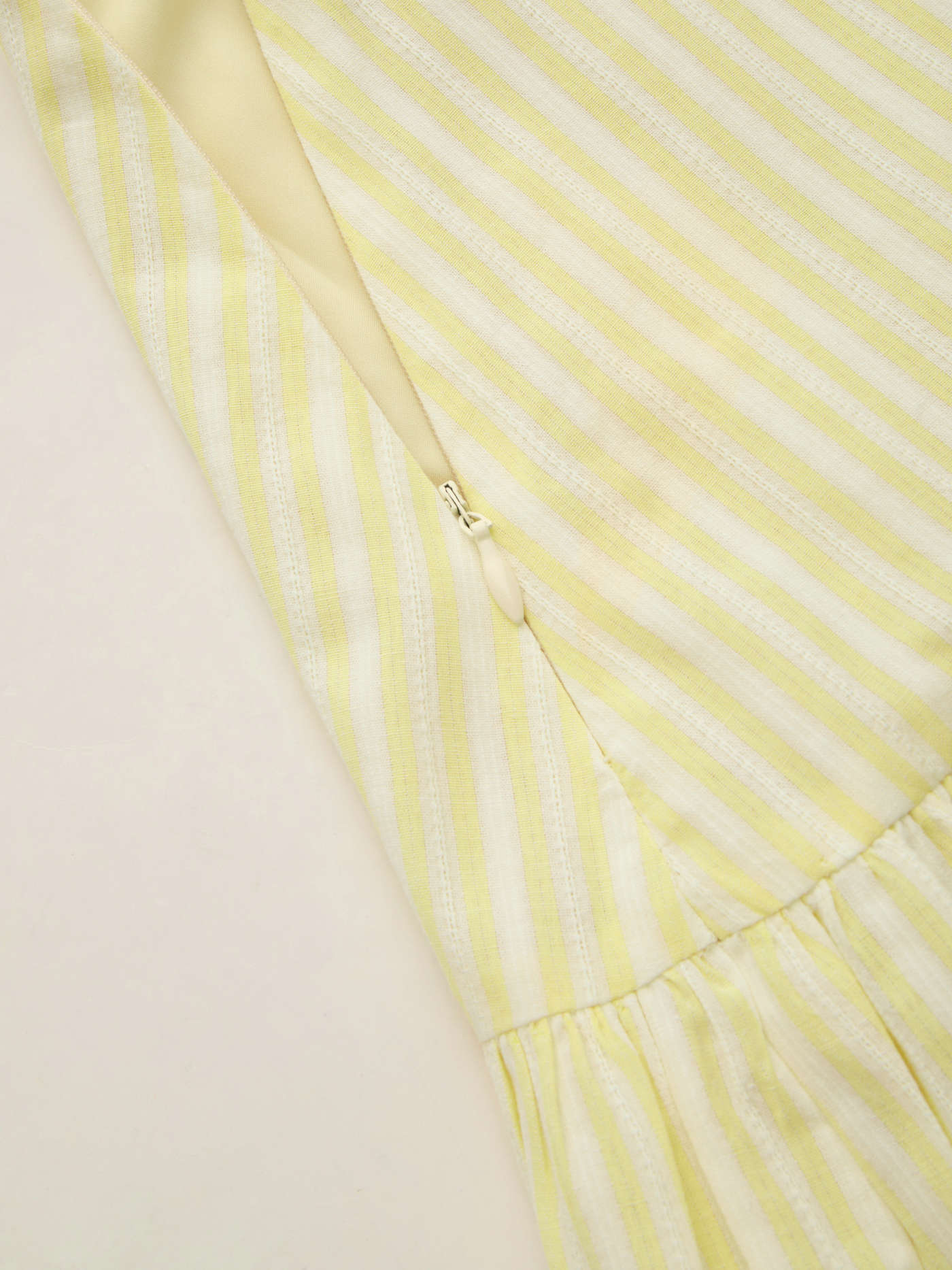 Cotton-blend Mid Rise Stripe Split Maxi Skirt