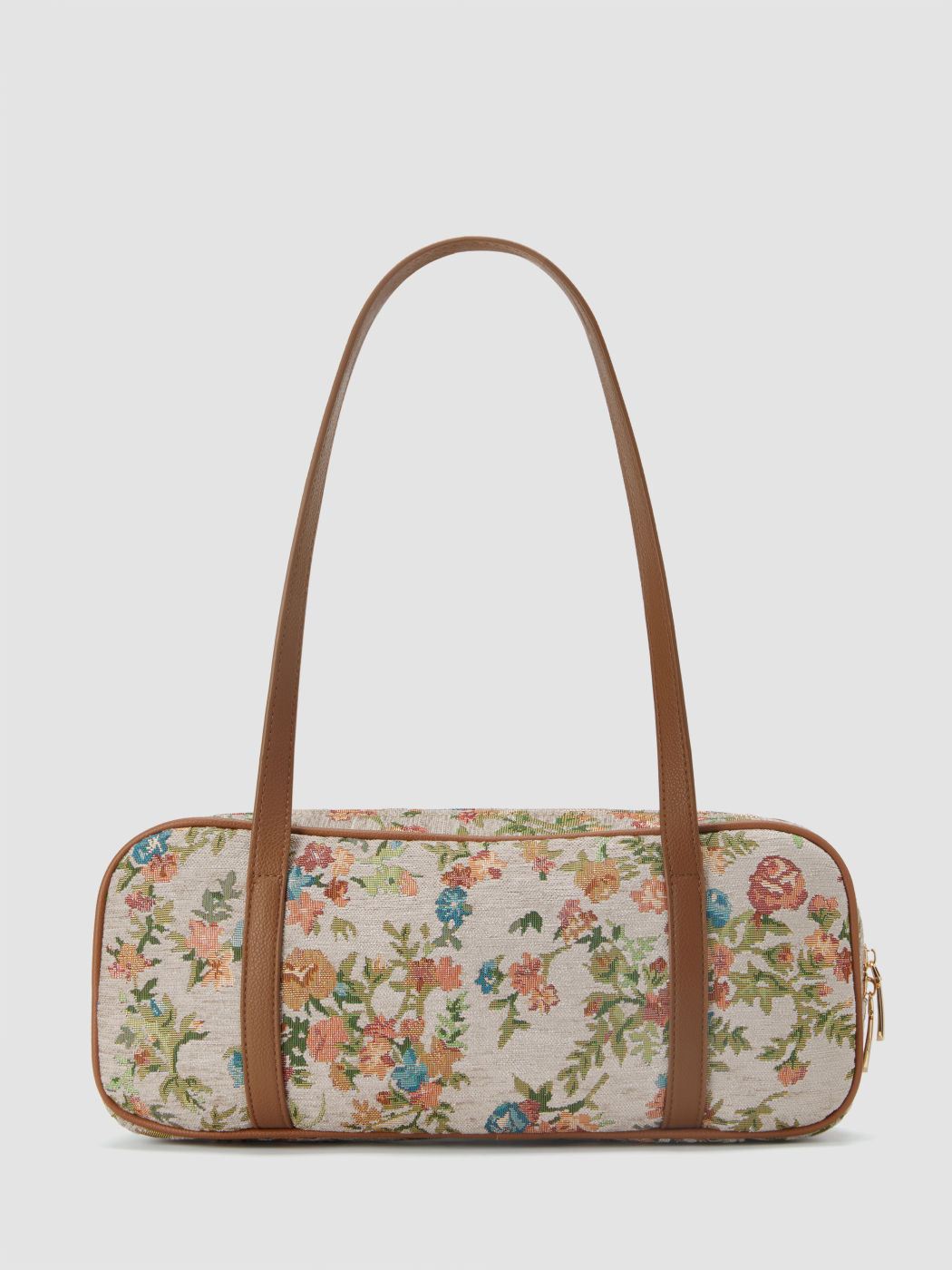 JACQUARD CANVAS BOSTON SHOULDER BAG