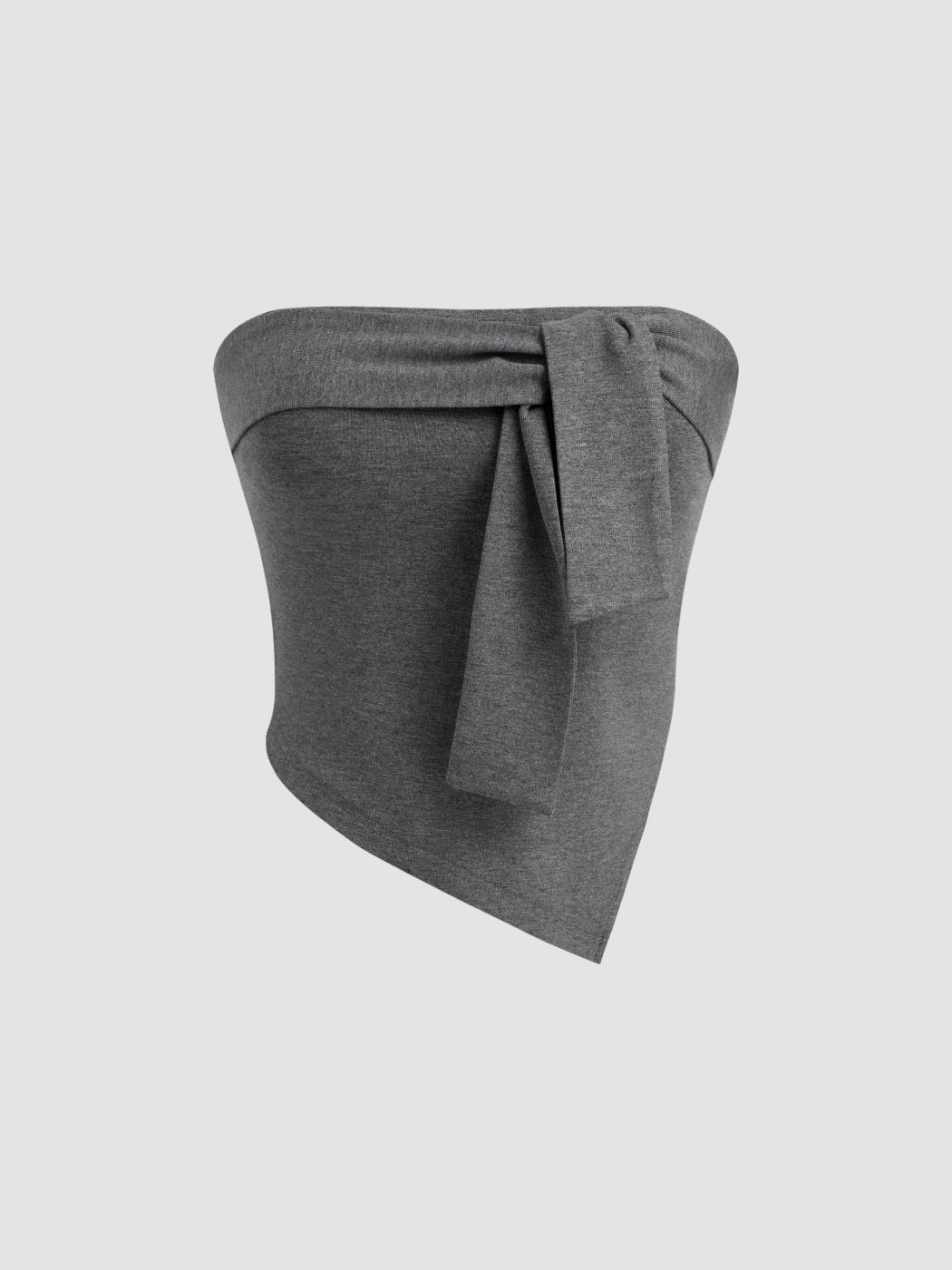 Top a fascia drappeggio con orlo asimmetrico