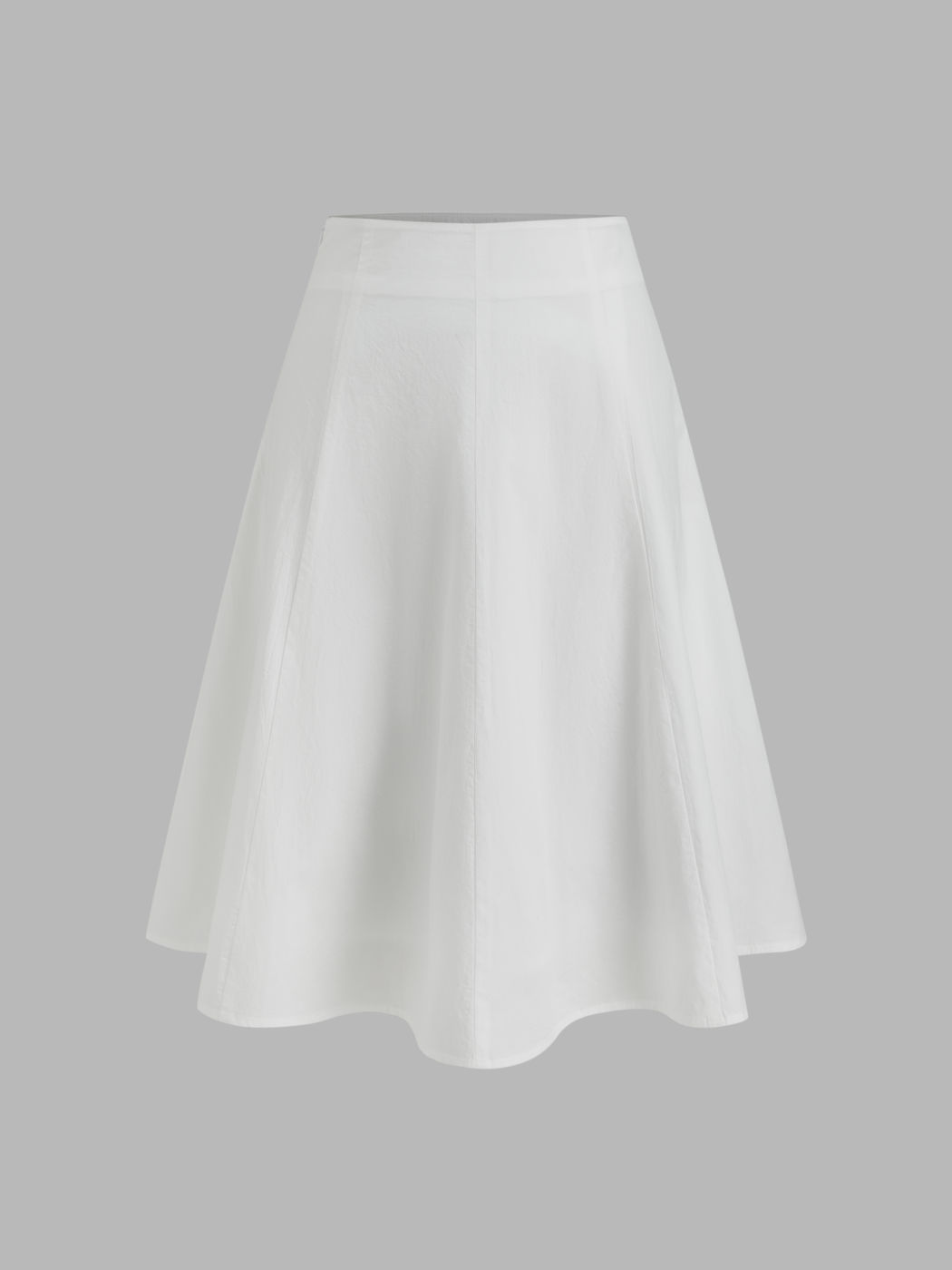 100% Baumwolle Mid-Rise Midi-Skirt mit Spitze
