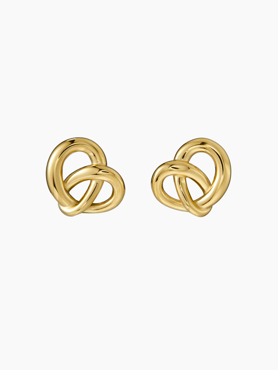 KNOT 18K GOLD PLATED STAINLESS STEEL STUD EARRINGS