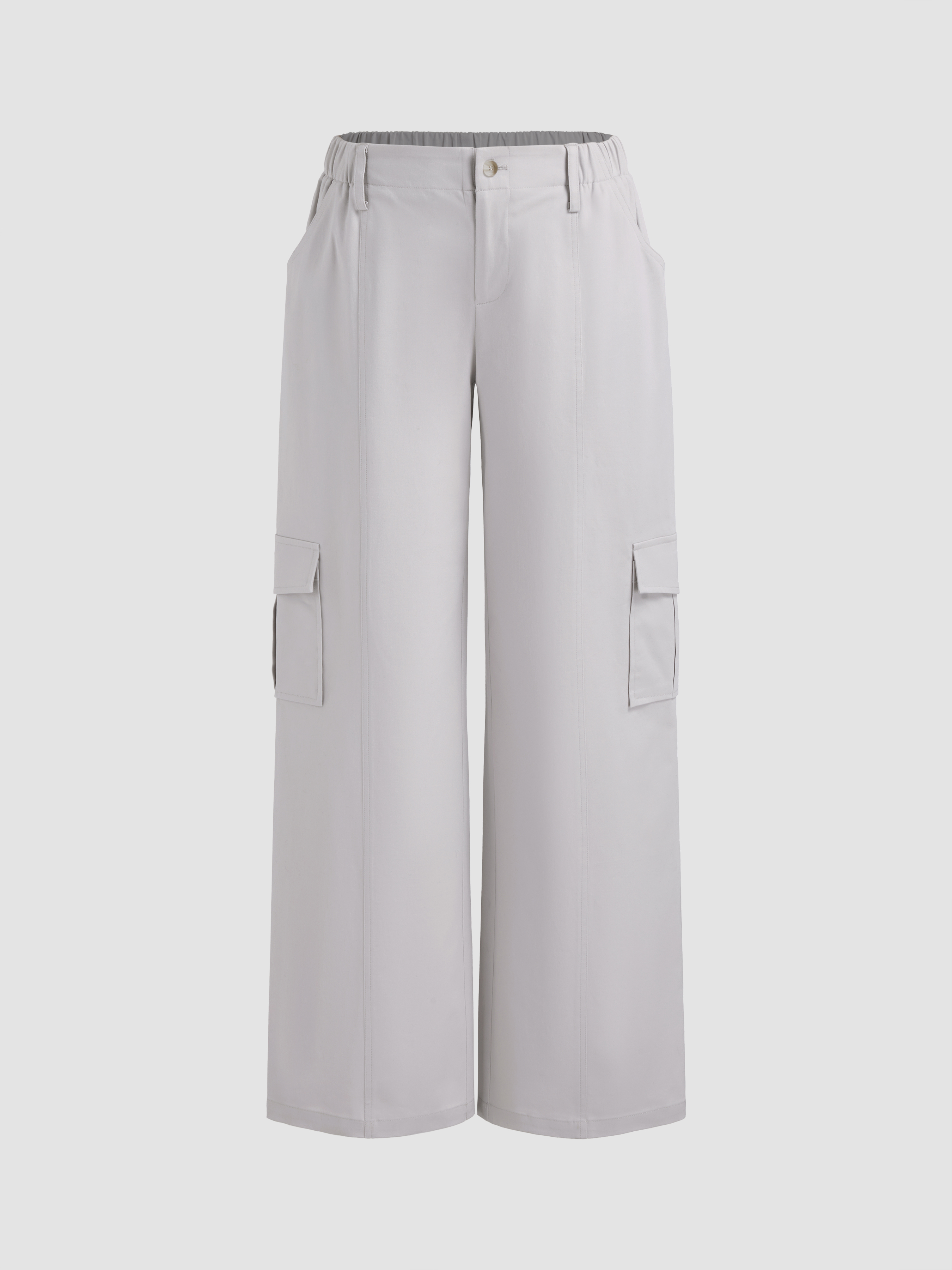 Cotton-blend Boat Neck Ruched Asymmetrical Hem Tee