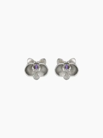 RHINESTONE FLOWER EARRINGS