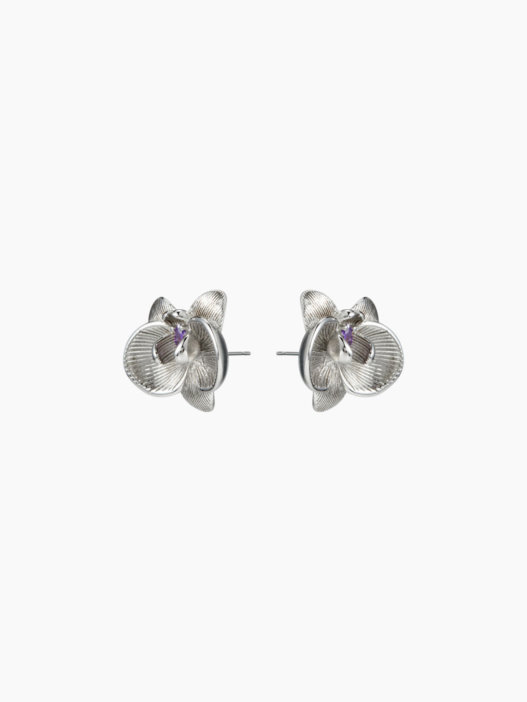 RHINESTONE FLOWER EARRINGS