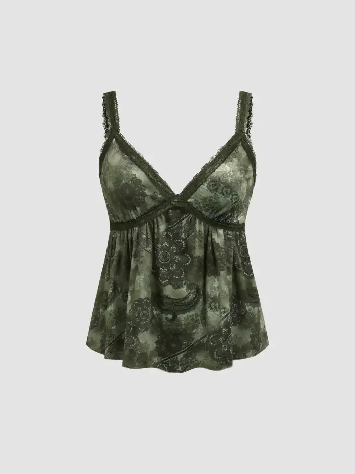 Figure Graphic Crop Tank Top
