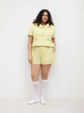 Mid Rise Pocket Micro Shorts Curve & Plus 