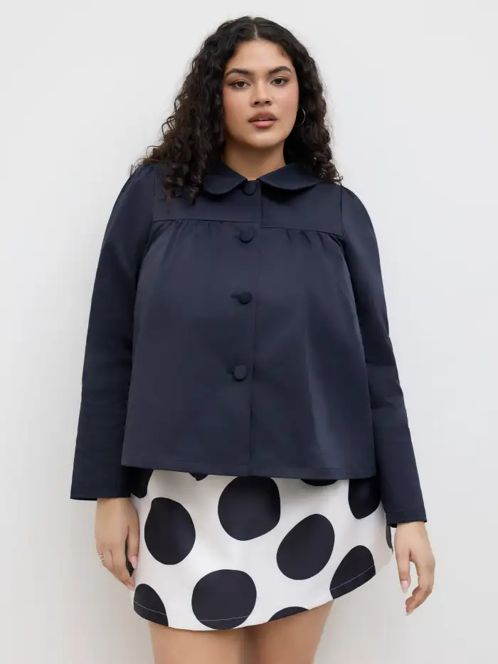 Casual Plus Size Navy Jacket Sequin Jackets For Women Plus Size