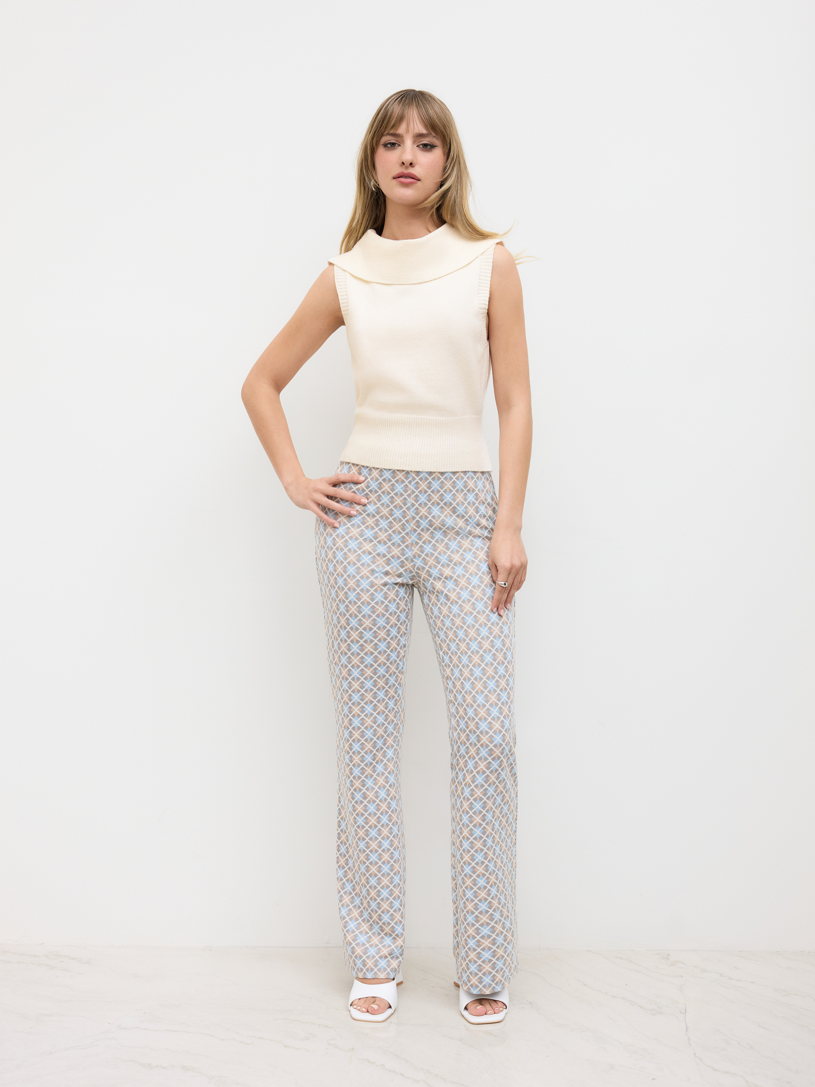 Knitted Collar Tank Top