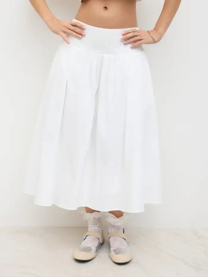 Mesh Low Rise Polka Dot Bowknot Mermaid Skirt
