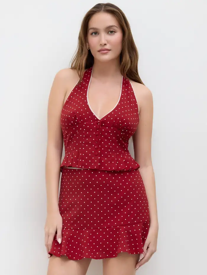 Knit Fabric Asymmetrical Neck Solid Pleated Romper For Daily Casual