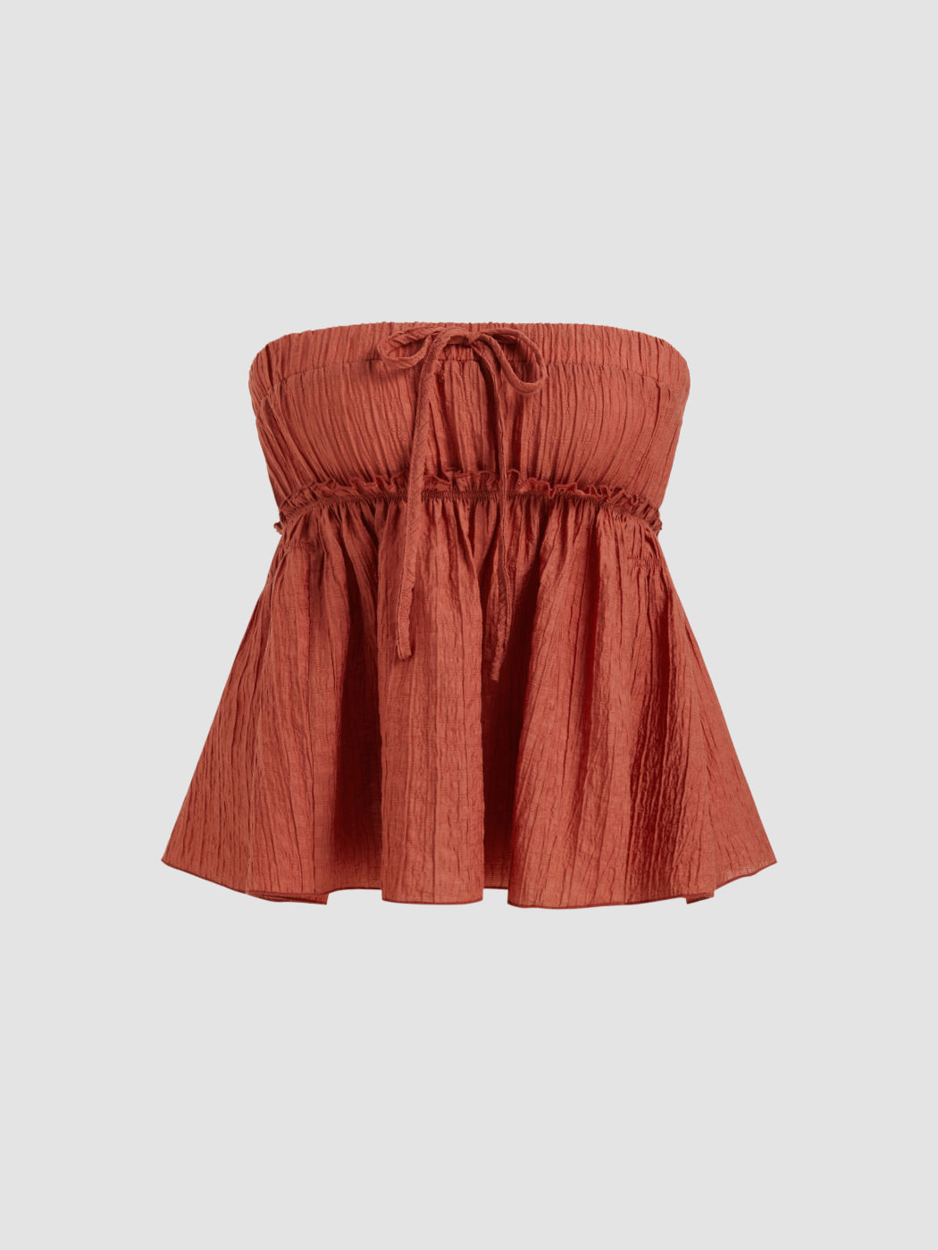 Zwei-Wege-Mini-Skirt mit Mittlerem Bund und Kopfkrautrand und Knoten