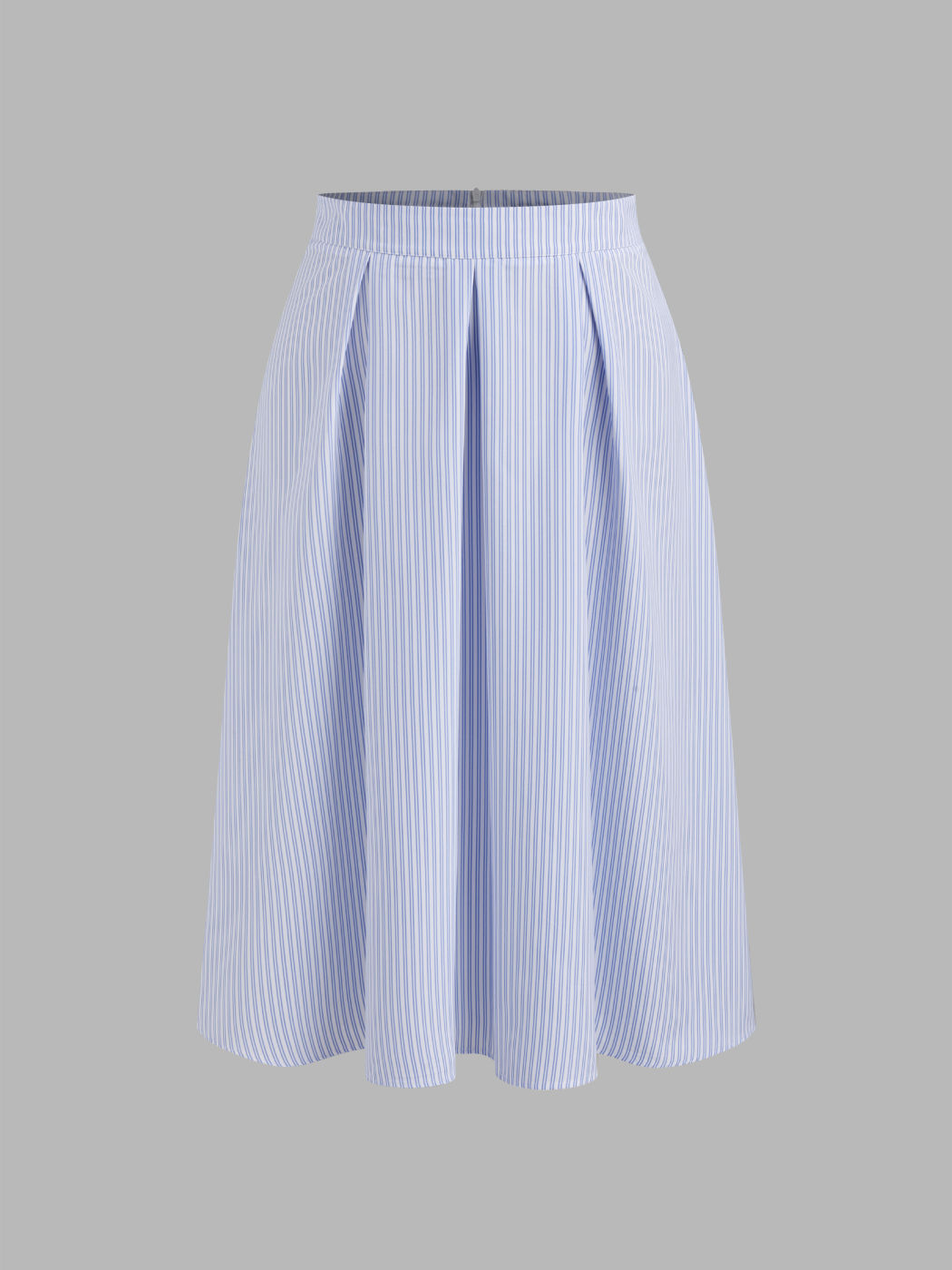 Mittelhohe gestreifte plissierte Maxi-Skirt Kurve & Plus