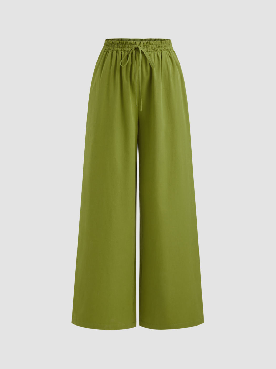100% Baumwolle Mittelhohe Bund Hose mit Zugseil