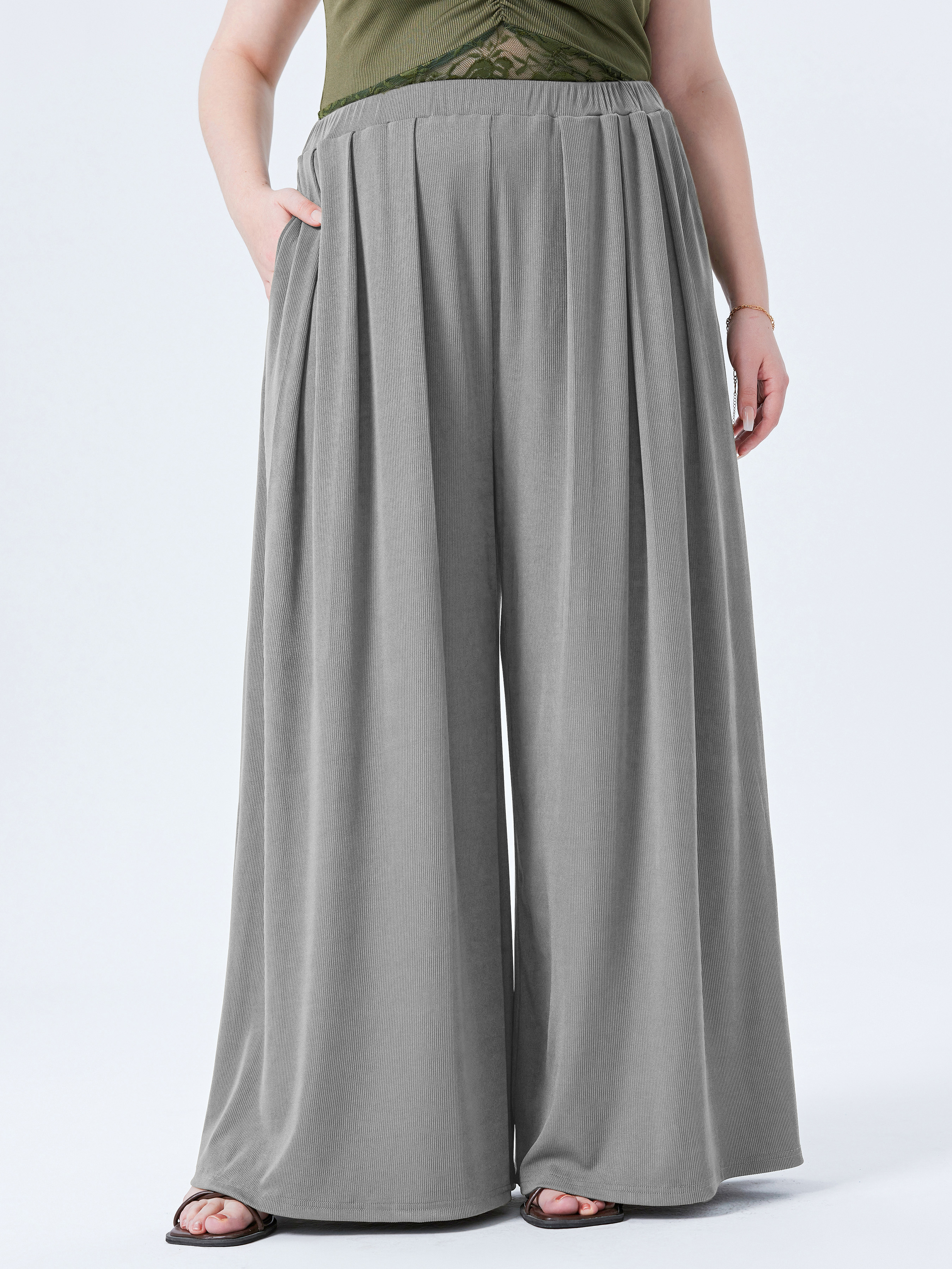 [L.E.E.Y] SOLID POCKET WIDE BANDING PANTS ★大人気★ 1740642494000-Rye7iA.jpg