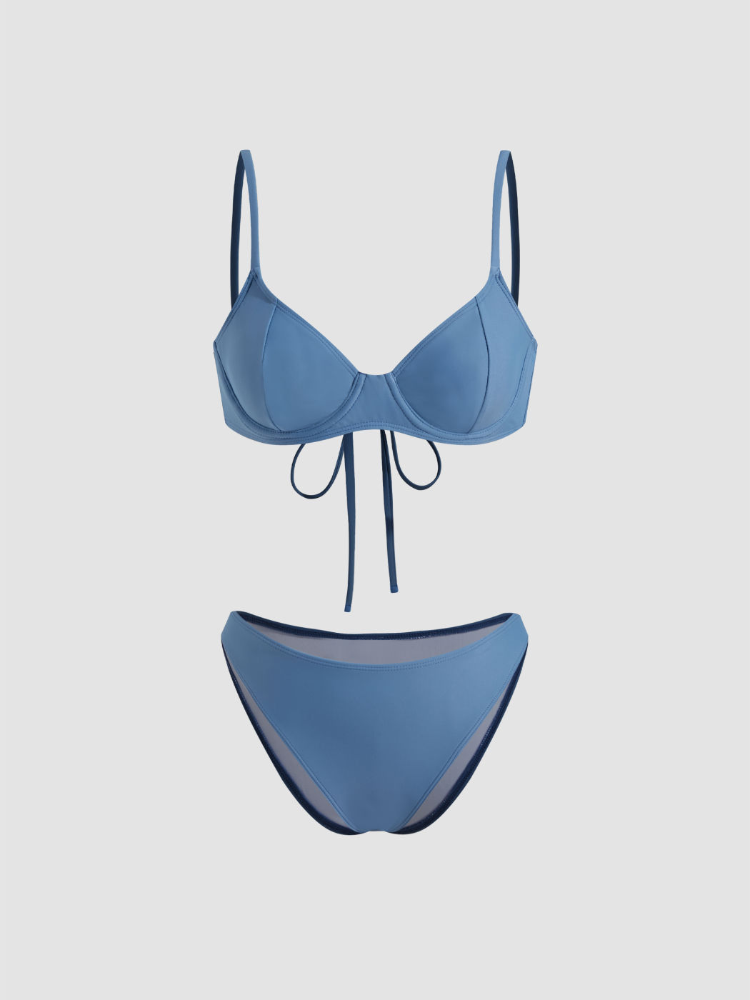 V-neck Underwire Cheeky Bikini Set