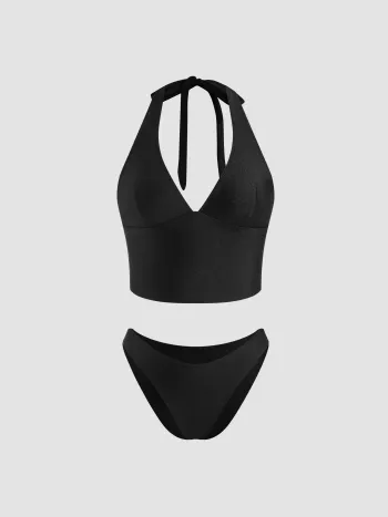 Halter Neckline Bikini Set