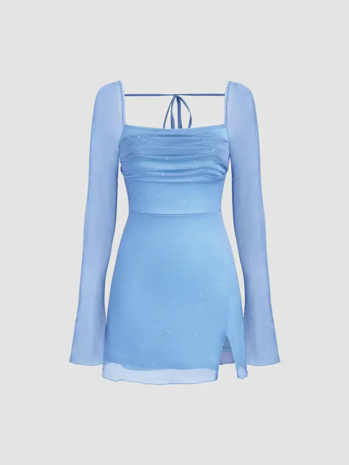 Denim Mid Waist Leopard Wide Leg Pants