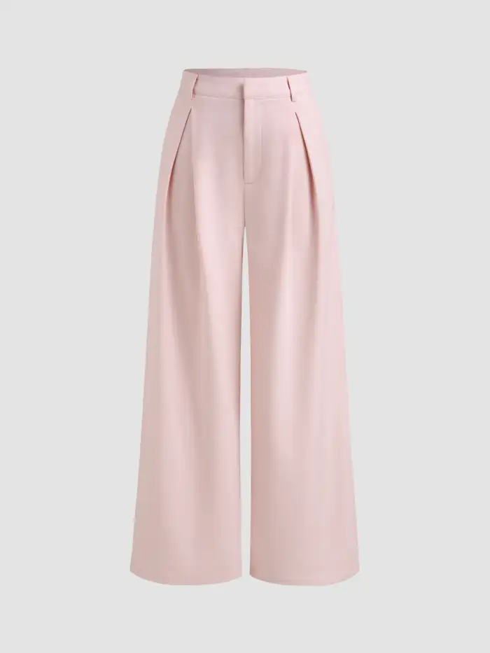 Denim Mid Waist Leopard Wide Leg Pants