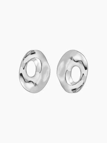 TEXTURED HOOP EARRINGS