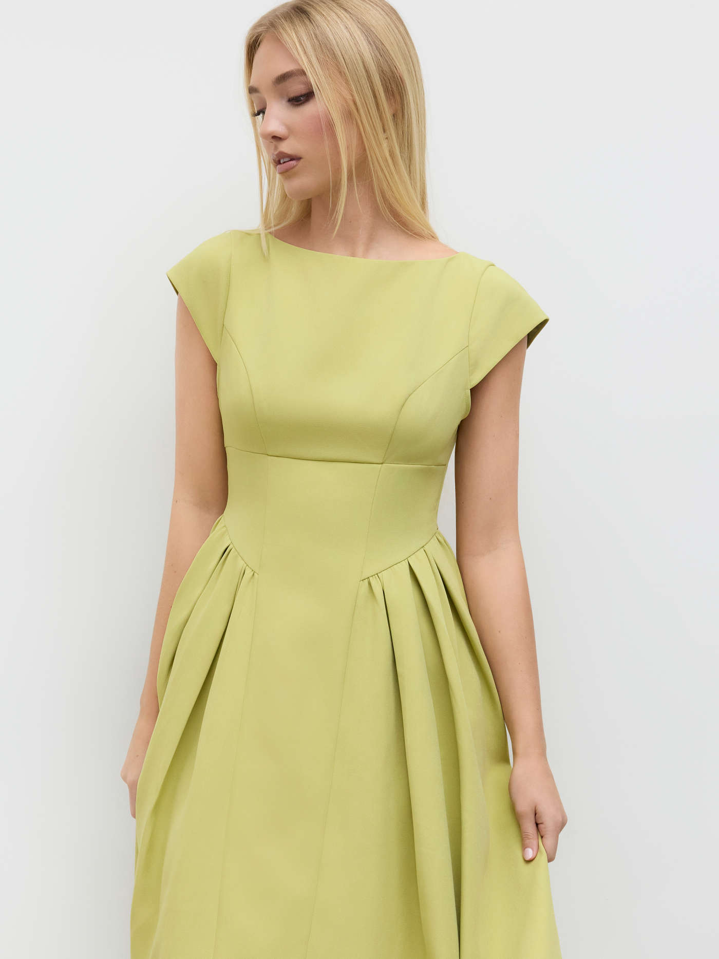 Woven Boat Neck Cut Out Backless Ruffle Maxi Dress For Date