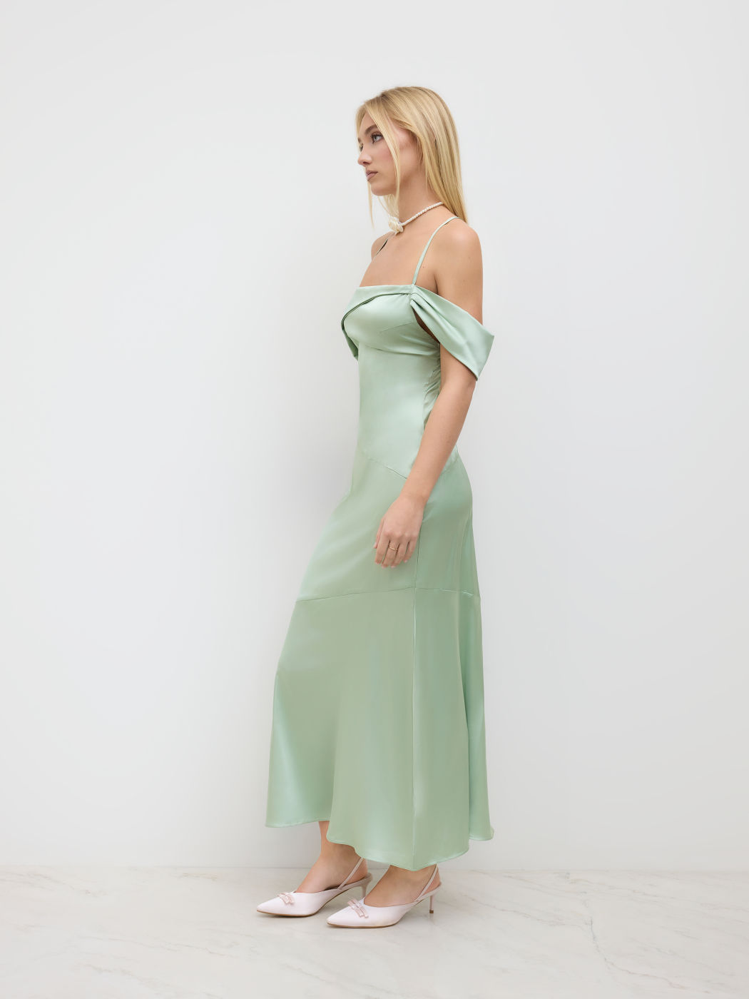 Asymmetrical Ruffle Backless Cami Maxi Dress