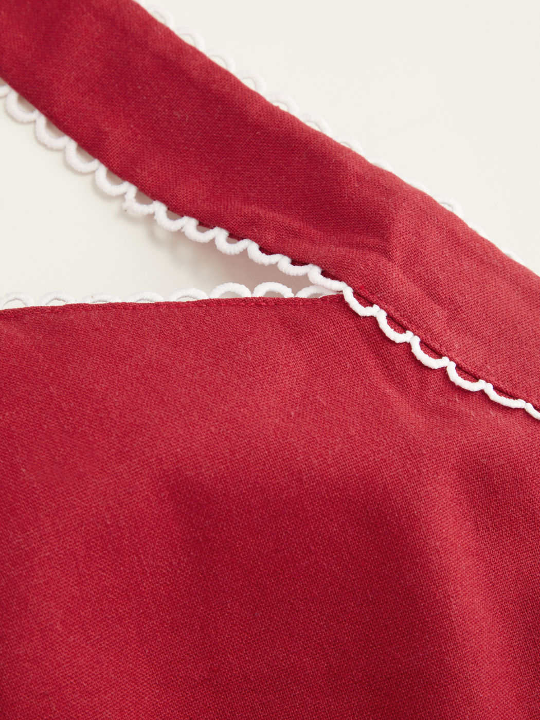 Leinenmischung Halter-Halslinie Gebundene Rüschen Midikleid Kurve & Plus