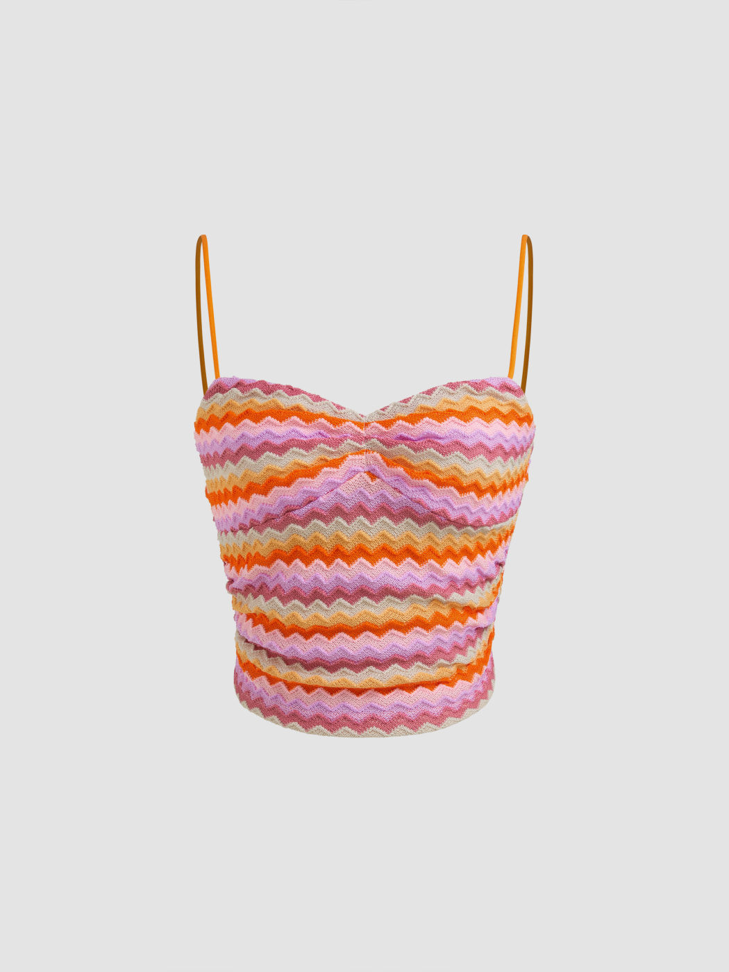 Top Cami Corto Boho a Righe