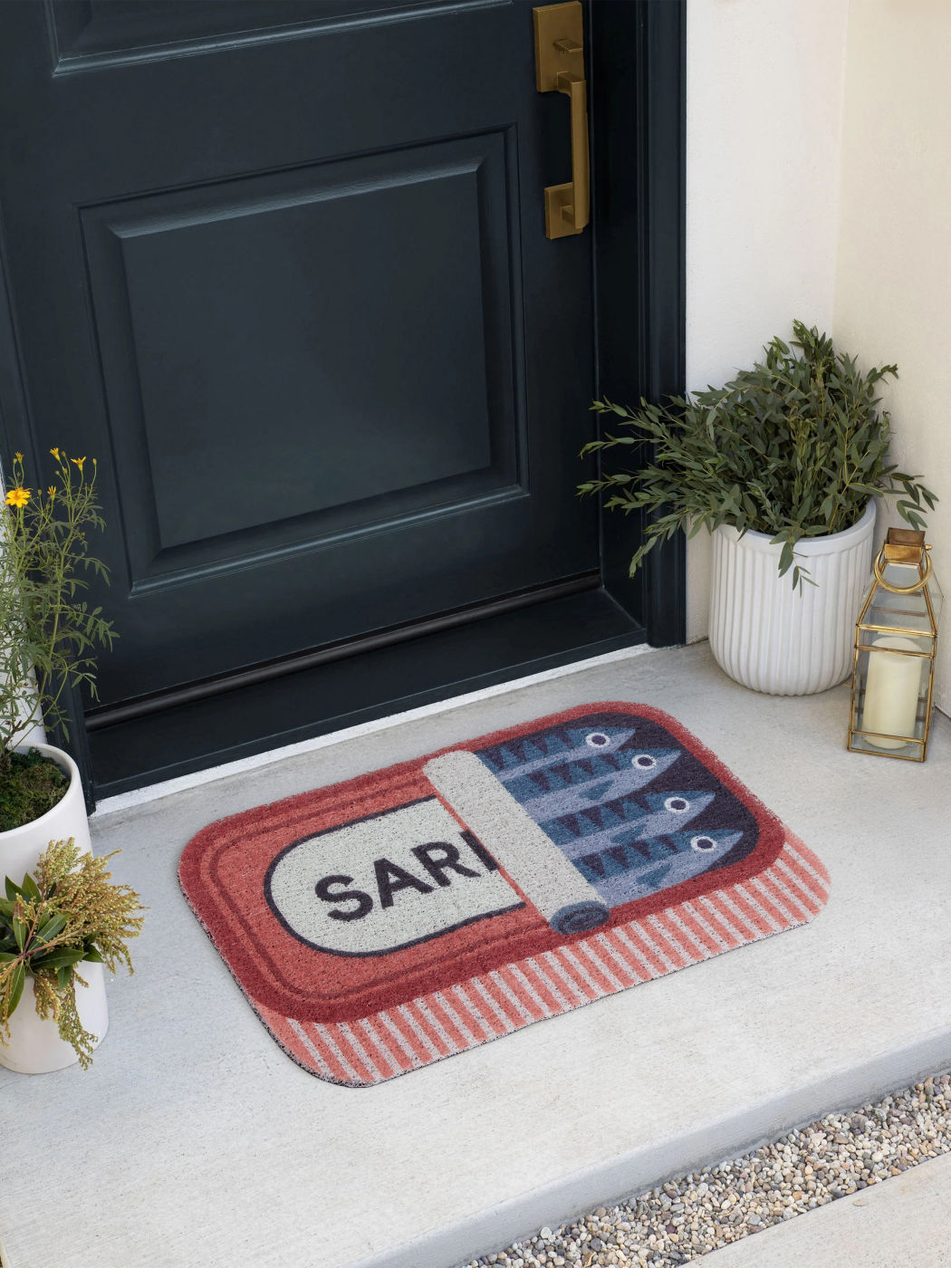 FISH CAN PATTERN DOOR MAT
