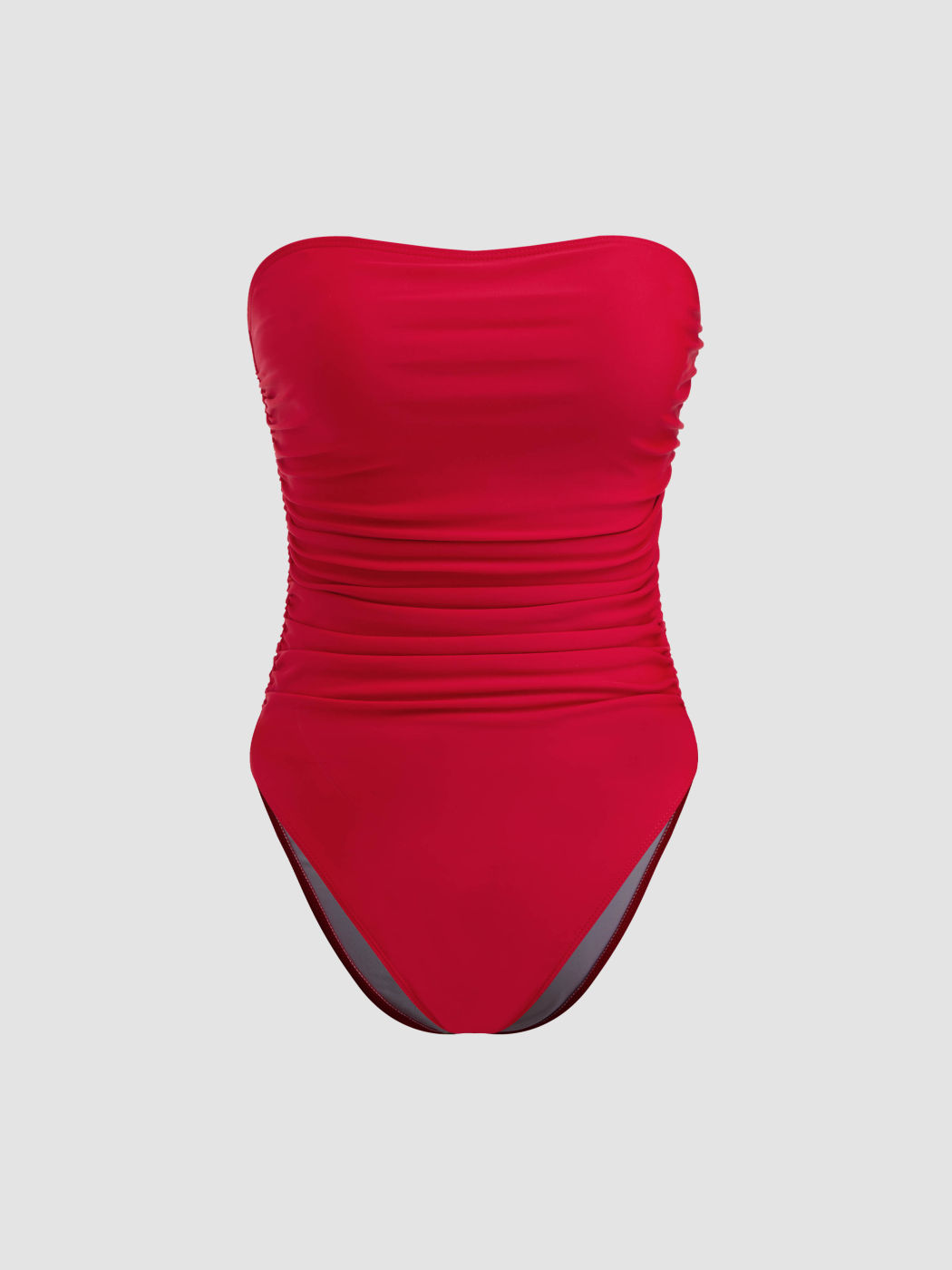 Shaping Bandeau Ruched One Piece Swimsuit