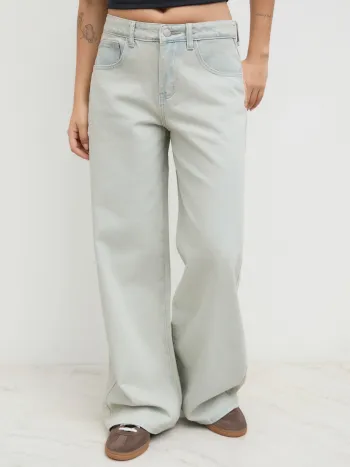 Cider Denim Low Rise Straight Leg Jeans