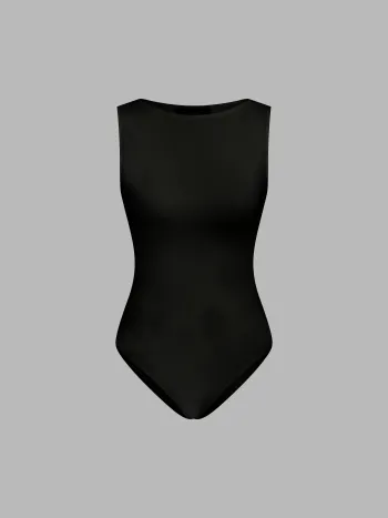 Boat Neck Solid Bodysuit